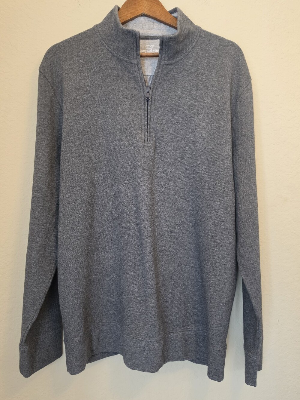 Vineyard Vines Performance Club 1/4 Zip Pullover Mens XL Heather Grey Golf Style